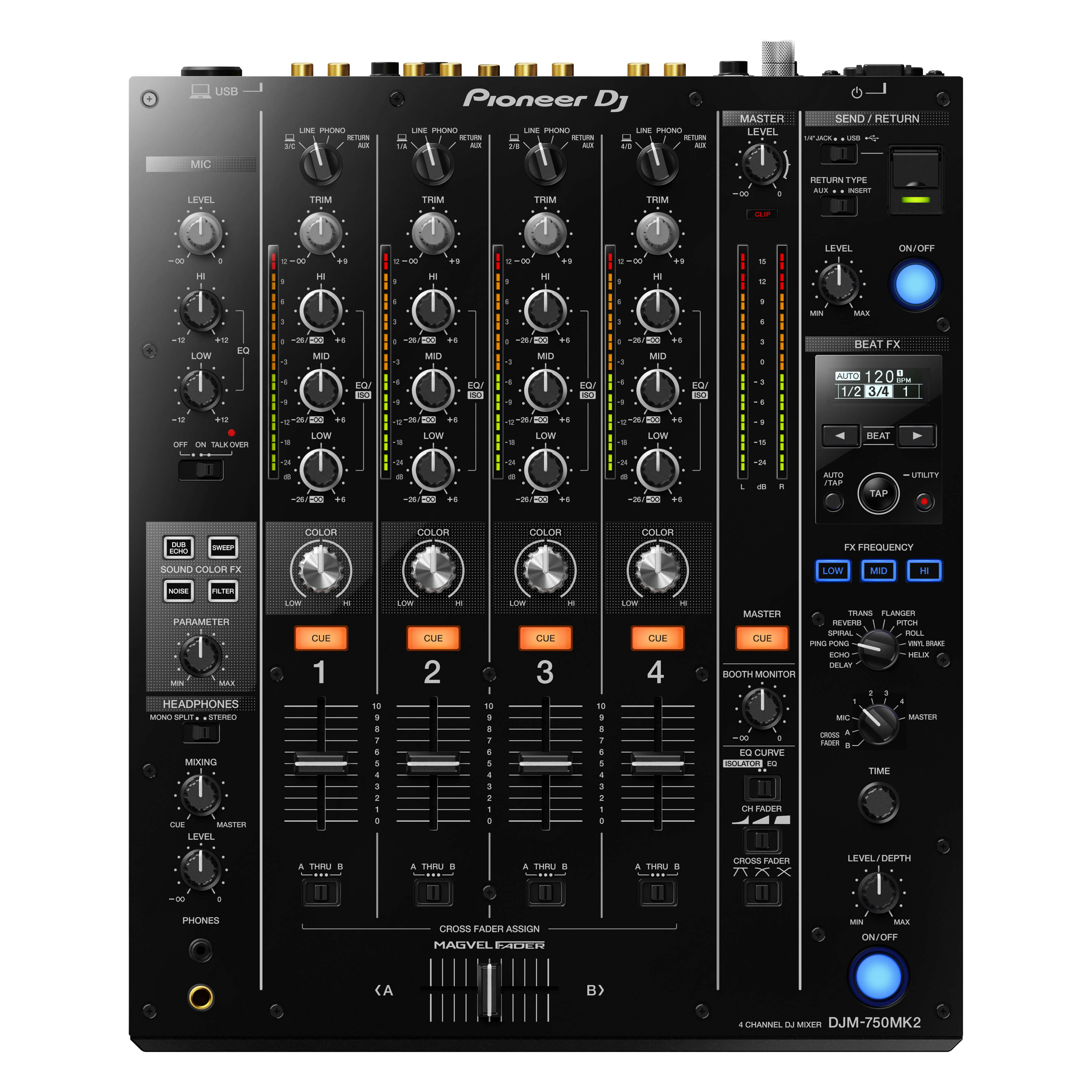 מיקסר 4 ערוצים מקצועי - DJM-750MK2