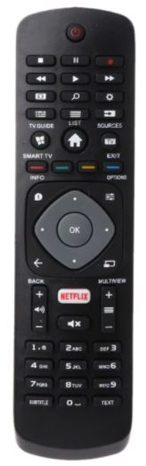שלט מקורי PHILIPS אוניברסלי לטלויזיה חכמה פיליפס smart TV PH10NET NETFLIX