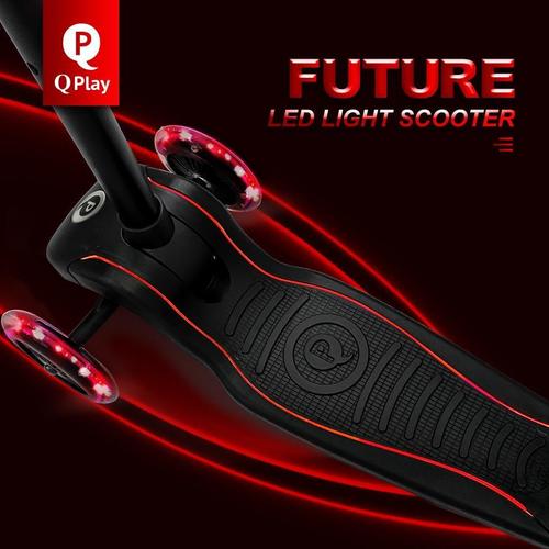 קורקינט עם ידית מתקפלת ותאורת לד future צבע אדום קיופליי