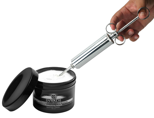 אקדח מזרק לחומר סיכה מנרוסטה  XR-Brands - The Grease Gun Stainless Steel Lube Launcher