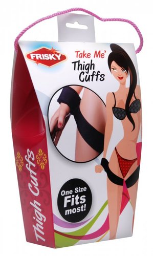 ערכת אזיקים ידיים לריסון הירך XR Brands - Take Me Thigh Cuff Restraint System - Black