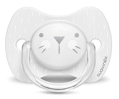מוצץ סיליקון סימטרי 0-6 חודשים מסדרת Hygge Baby - ארנב אפור