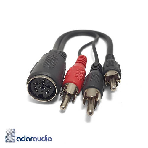 כבל 6 Din זכר ל RCA x3 זכר