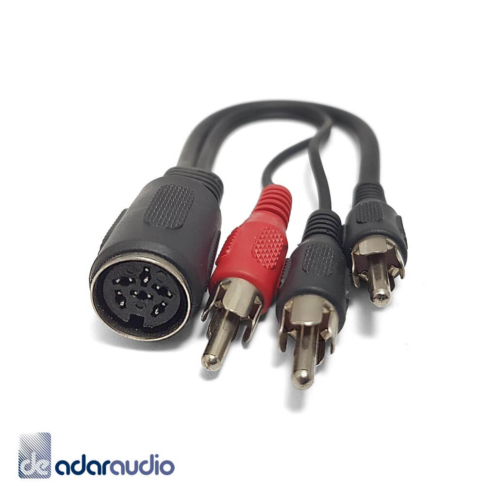 כבל 6 Din זכר ל RCA x3 זכר