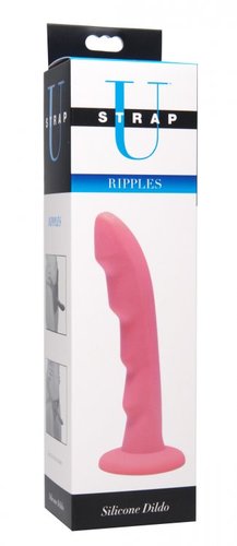 דילדו לסטרפ און   XR Brands - RIPPLES Silicone Dildo Strap-On Compatible