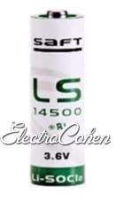 סוללת ליתיום  גודל AA תוצרת צרפת 3.6V 2600MAH 14500 