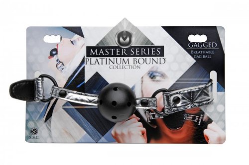 מחסום פה גאג בול נושם XR Brands - Platinum Bound Gagged Breathable Ball Gag 