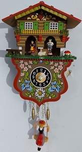 235SQ שעון עם ציוץ קוקייה ובית עץ היער השחור