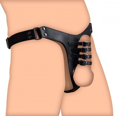 רתמת צניעות לגבר   XR BRANDS - Male Chastity Harness