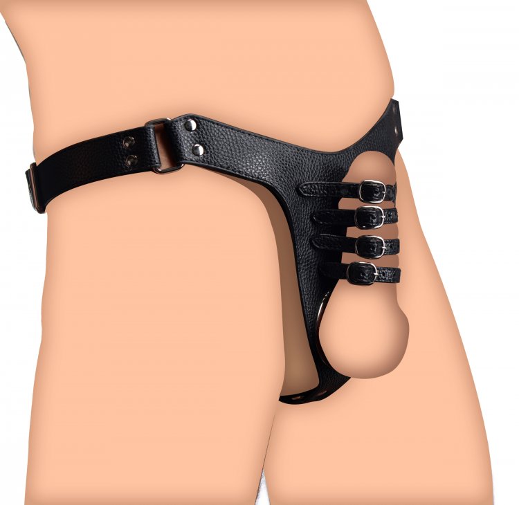 רתמת צניעות לגבר   XR BRANDS - Male Chastity Harness