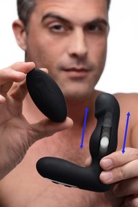 ויברטור פרוסטטה העשוי בטכנולוגיה קינטית נטען שלט רחוק XR Brands - 10X Thumping Prostate Stimulator