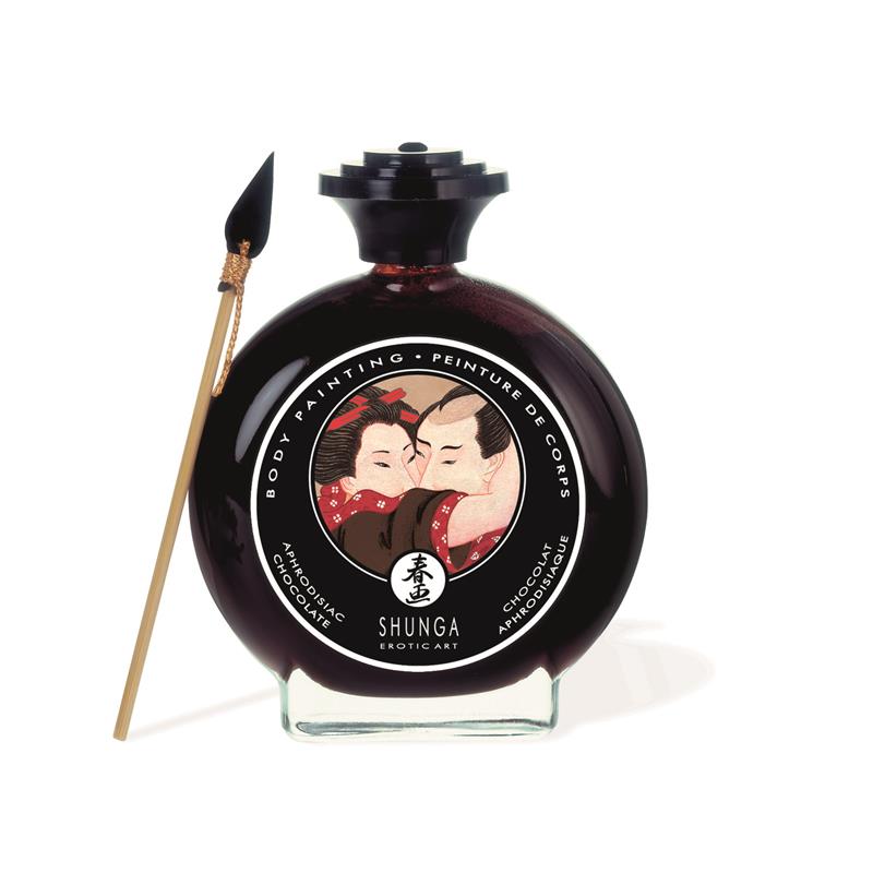 צבע גוף מתלקק בטעם שוקולד 100 מ"ל  Shunga -  Kisable Body Paint Chocolate Flavor 