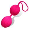 זוג ביצי קיגל מסיליקון במשקל 70 גרם LateToBed -  Geisha Double Kegel Balls Rose Red 70 g gr