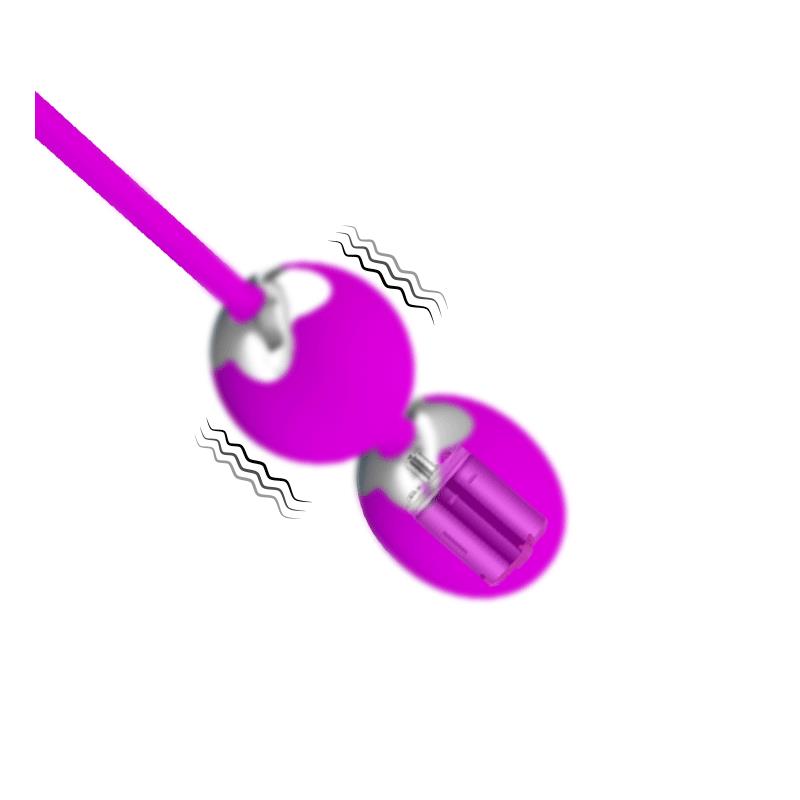 זוג ביצי קיגל רוטטות מסיליקון 12 מצבי רטט Vaginal Balls Werner Silicone