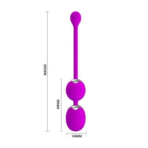 זוג ביצי קיגל רוטטות מסיליקון 12 מצבי רטט Vaginal Balls Werner Silicone