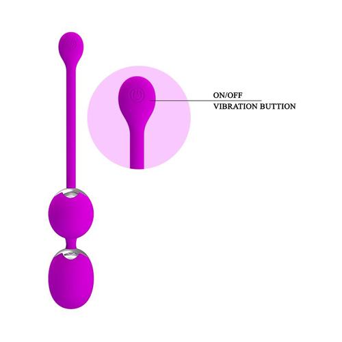 זוג ביצי קיגל רוטטות מסיליקון 12 מצבי רטט Vaginal Balls Werner Silicone