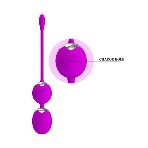 זוג ביצי קיגל רוטטות מסיליקון 12 מצבי רטט Vaginal Balls Werner Silicone