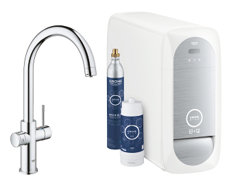GROHE 31455000 ברז פרח למטבח הכולל ערכת סינון מים