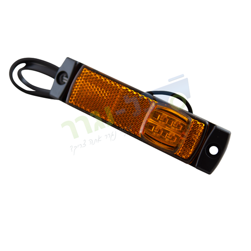 פנס צד רוחב כתום FT-018 Z עם מחזיר אור LED V + תושבת פלסטיק 