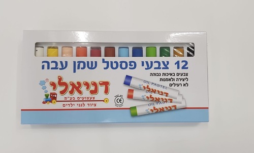 12 צבעי פסטל שמן 