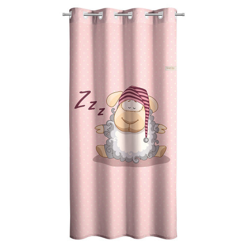 וילון לחדר תינוקות / ילדות דגם shaggy pink