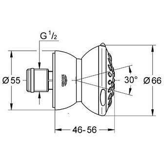 27067000 GROHE מתז צד רילקסה ניקל