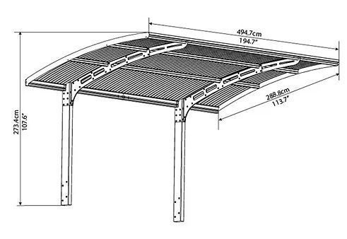 חניה לרכב אריזונה Wave  CARPORT Arizona 5000 Wave | ne