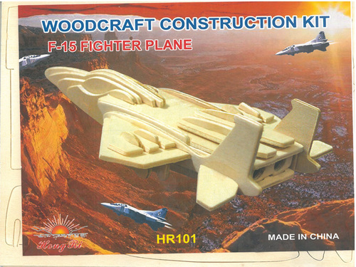 ערכת יצירה מטוס קרב F15 מעץ להרכבה דגם 101