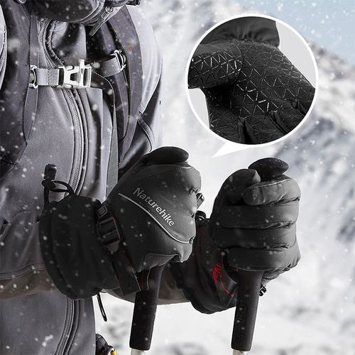 כפפות סקי אטומות למים לשלג ולקור NATUREHIKE 3M SKI WATERPROOF