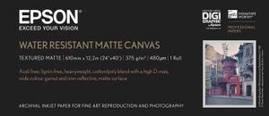 גליל נייר הדפסה Epson Water Resistant Matte Canvas 24" x 12m