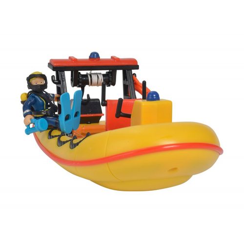 סירת ההצלה נפטון צפה באמבטיה או נוסעת על גלגלים כולל דמות של פני הכבאית ומגוון אביזרים