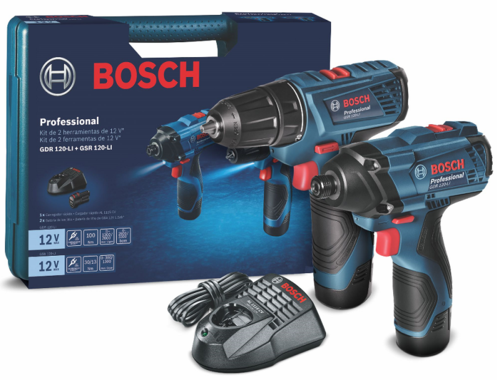 סט 12V מברגה/מקדחה + אימפקט + שתי סוללות 1.5AH