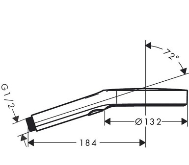 HANSGROHE מזלף יד למקלחת דגם 26864000