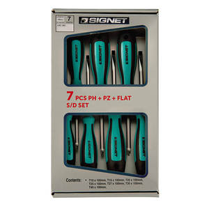 סט מברגים PH+PZ+שטוח 7 יח SIGNET