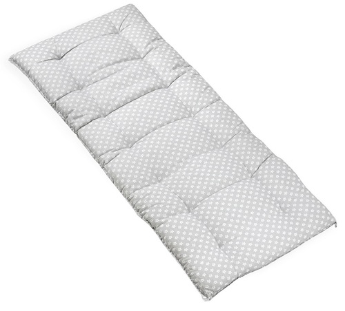 משטח ריפוד דו-צדדי - כוכבים אפורים / כוכבים לבנים