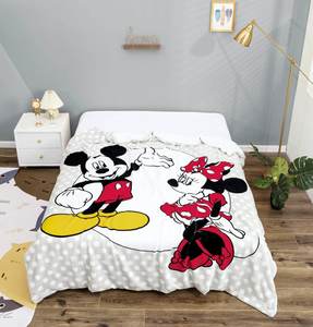 שמיכת פלנל פרווה יחיד דגם 11 MICKEY & MINNIE