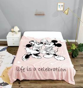 שמיכת פלנל פרווה יחיד דגם 12 MICKEY & MINNIE