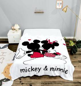 שמיכת פלנל פרווה יחיד דגם 13 MICKEY & MINNIE