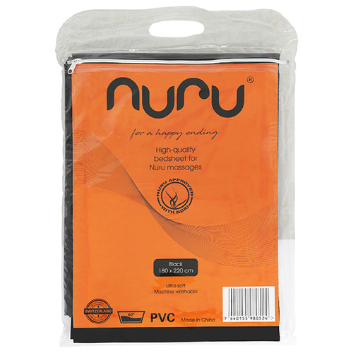 סדין למשחקי סקס רטובים - שחור NURU