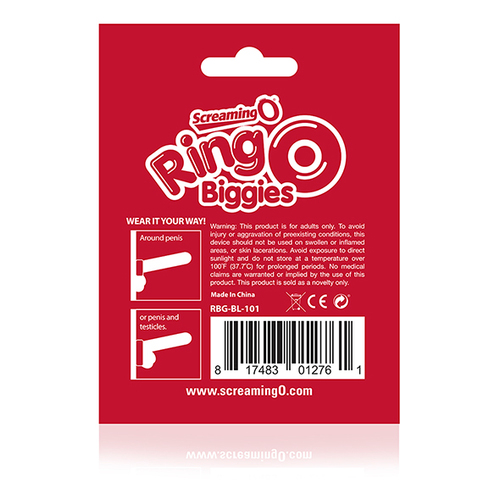 טבעת זקפה מסיליקון RingO Biggies - Black
