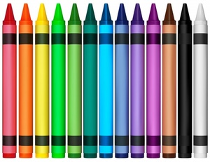 צבעי קריון שעווה 12 יחידות 5 סטים