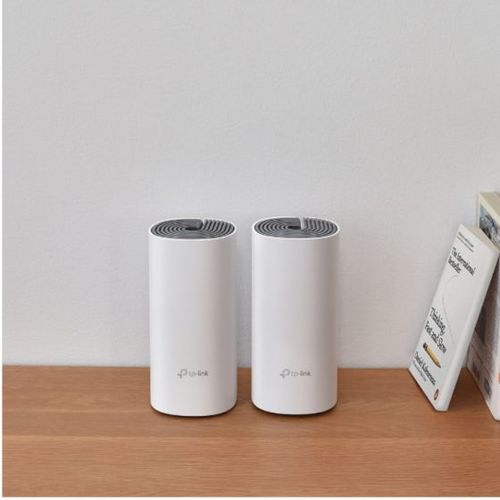 מגדיל טווח Tp Link Deco E4 Mesh AC1200Mbps שתי יחידות באריזה 10/100