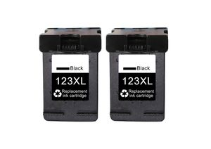 2 ראשי דיו תואמים שחורים בכמות גדולה HP 123XL Black 