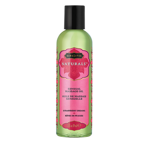 שמן מסא'ג בריח סורבה תות מתוק להפליא  Kama Sutra - Naturals Massage Strawberry Dreams