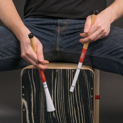 זוג מקלות לקחון Sela Cajon Brush 110 SE065