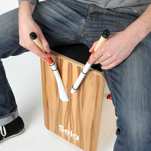 זוג מקלות לקחון Sela Cajon Brush 180 SE035