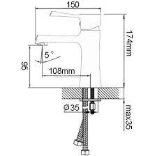 מדגל ברז גוון כרום מבריק סדרת יערה 44802