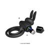 טבעת רטט כפולה מסיליקון איכותית 10 מצבי רטט - Vibrating Ring Vibrant Penis Ring III