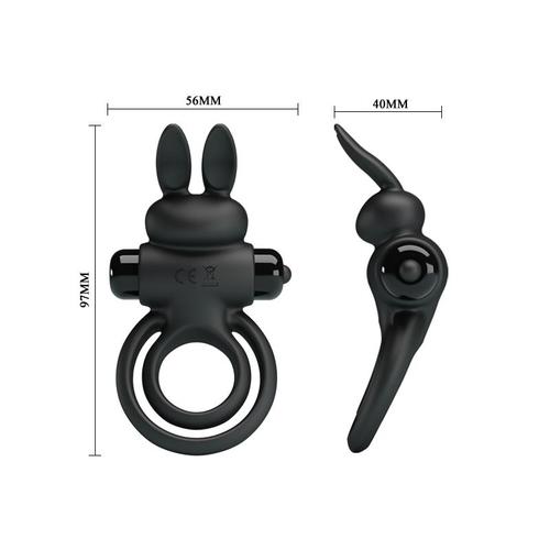 טבעת רטטכפולה מסיליקון איכותית 10 מצבי רטט - Vibrating Ring Vibrant Penis Ring III