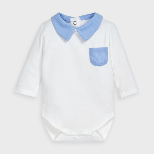 bodysuit with collar baby boy